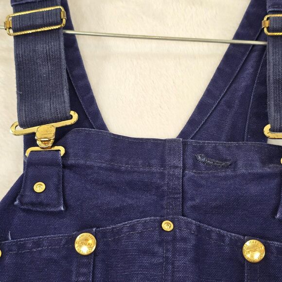 Vtg Carhartt Duck Bib Overalls Canvas Double Knee Mens 42x30 Insulated Quilted - Picture 7 of 16